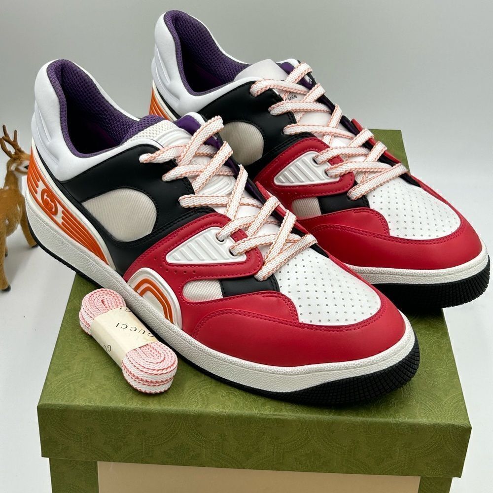 Men’s Gucci basket low top sneakers size 9.5 made in Italy - Picture 2 of 10